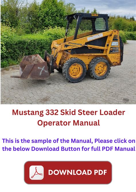 mustang 332 skid steer specs|mustang skid steer loader.